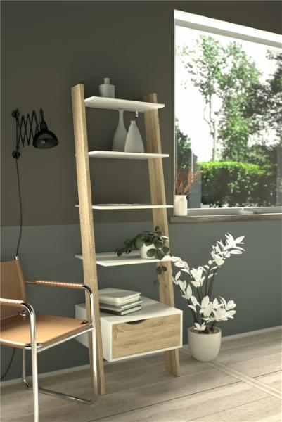Oslo Bookcase with 1 drawer