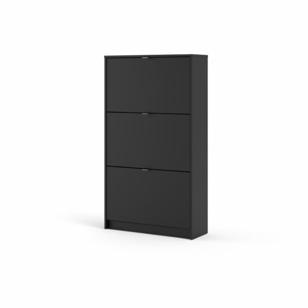 Shoes Shoe cabinet  w. 3 tilting doors and 2 layers